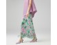 Fashion advanced sense of temperament printing half-body skirt in long straight package hip tassel A-line skirt
