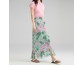 Fashion advanced sense of temperament printing half-body skirt in long straight package hip tassel A-line skirt