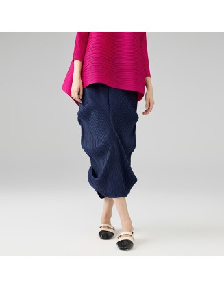 Temperament Elegant Niche Design Pleated A-line Dress Irregular Lined Dresses