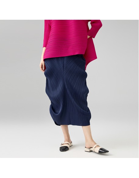 Temperament Elegant Niche Design Pleated A-line Dress Irregular Lined Dresses