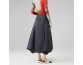 Temperament irregular splicing pure colour pleated half-body skirt fashion thin A-line skirt