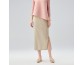 Half-body skirt pleated clothes wholesale Slim thin high waist skirt hem open temperament elegant package hip skirt