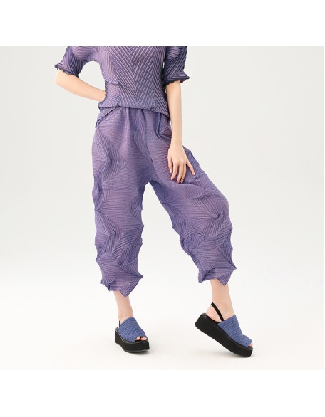 Summer solid colour loose fashionable versatile nine-minute trousers comfortable trousers women