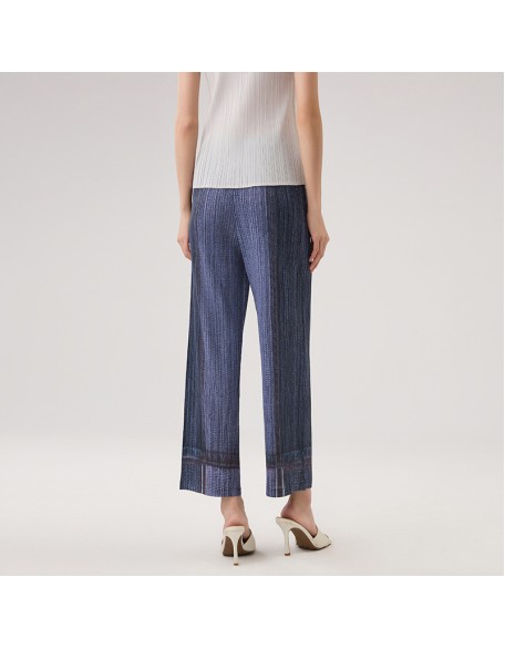Vintage jeans high waist loose thin large size elastic straight wide leg trousers
