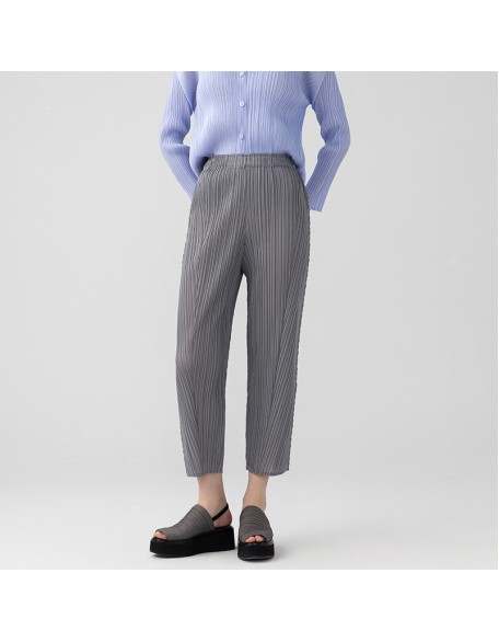 Pleated trousers women's summer casual thin narrow version of the small leg trousers outside the women's clothing