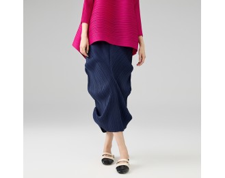 Temperament Elegant Niche Design Pleated A-line Dress Irregular Lined Dresses