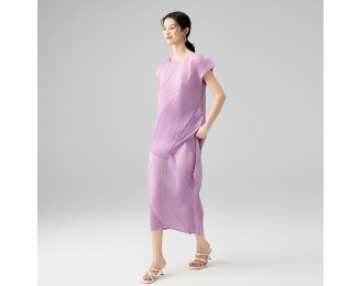 Pleated Irregular Set Temperament Round Neck Sleeveless T-Shirt Twill Solid Colour Half-body Skirt